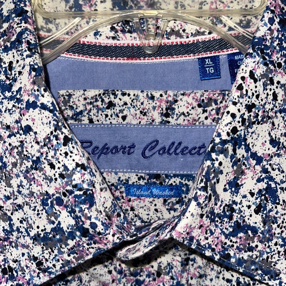 Report Collection Paint Splatter Button Down Shirt - image 2